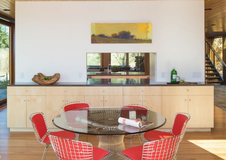 table vitree cuisine moderne design interieur