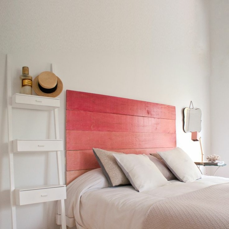 tête de lit bois diy idée déco chambre décorer espace rangment diy
