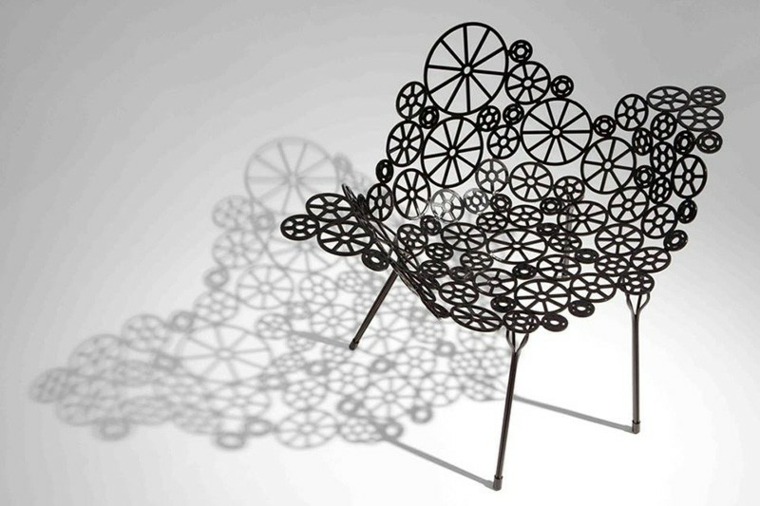 chaise contemporaine fer noir design maison style