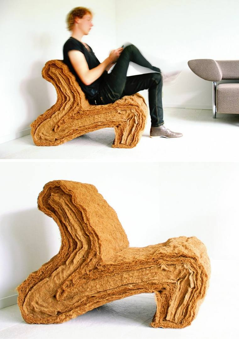 chaise contemporaine materiaux nature moderne salon