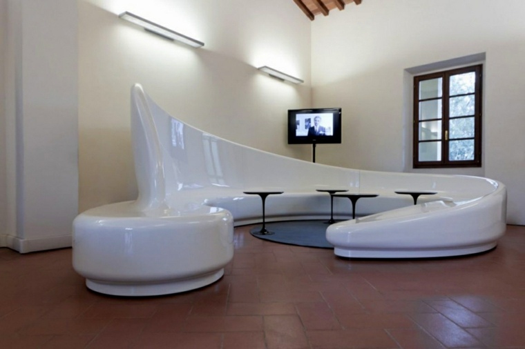 chaise design plastique blanc contemporaine salon
