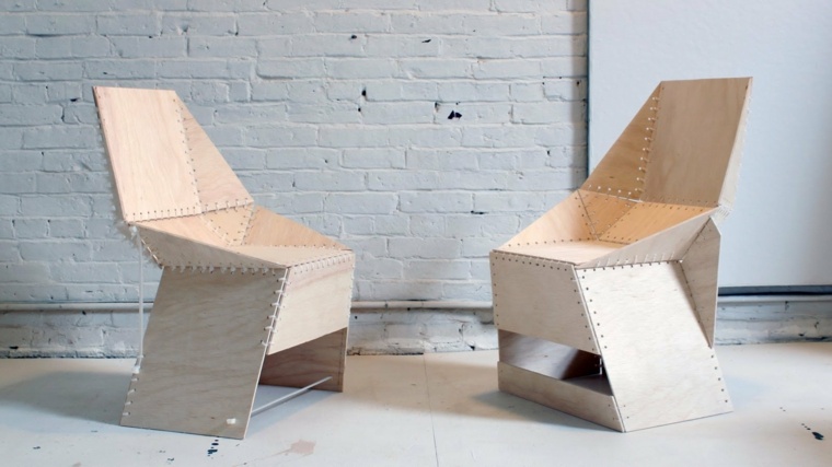 chaise moderne bois futuristique salon design