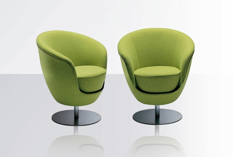 chaises verts fer textile design style