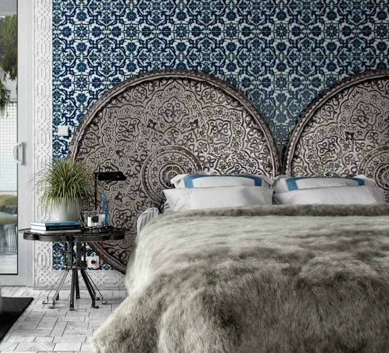 quelle couleur pour une chambre à coucher moderne intérieur style marocain tête de lit