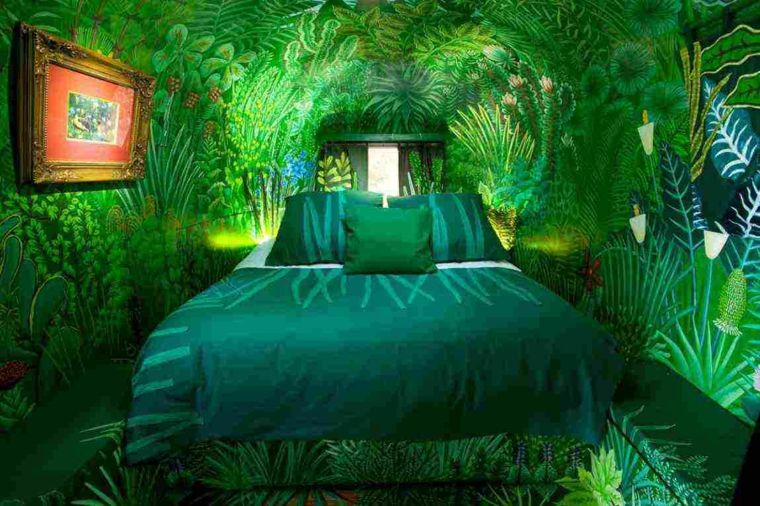 chambre verte thème forêt enchantée