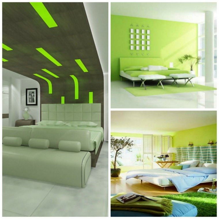 chambres vertes moderne design adultes