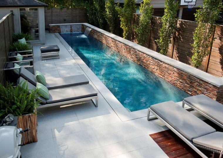 couloirs de nage terrasse amenagement exterieur idee bassin d'eau