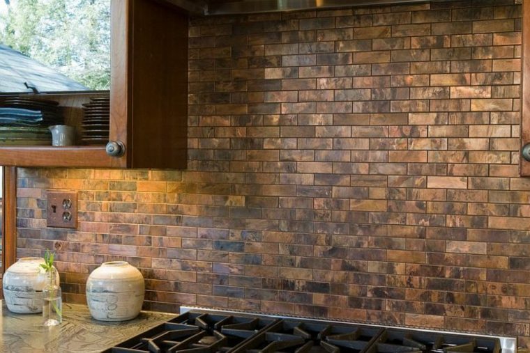design intérieur cuisine tendance moderne dosseret briques