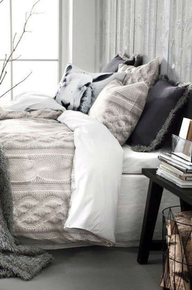 decoration cosy noel chambre style scandinave linge de lit