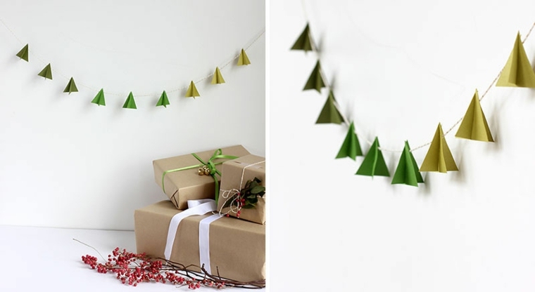 decoration de noel papier couleurs sapin arbre cadeaux