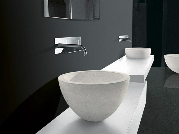 salle de bains moderne design vasque pierre lavabo