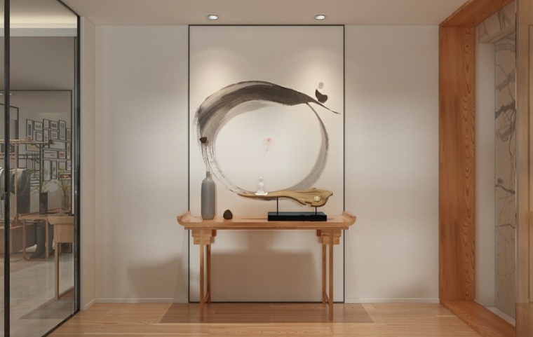 intérieur zen maison moderne entrée