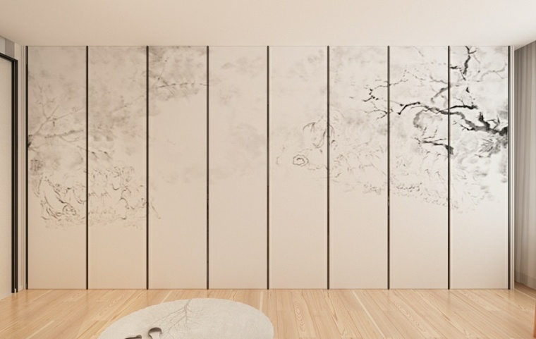 intérieur zen maison moderne mur décoratif