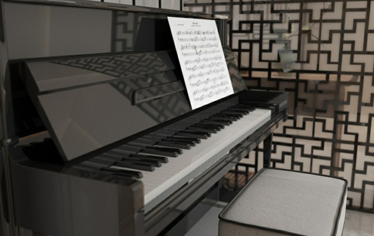 intérieur zen maison moderne piano