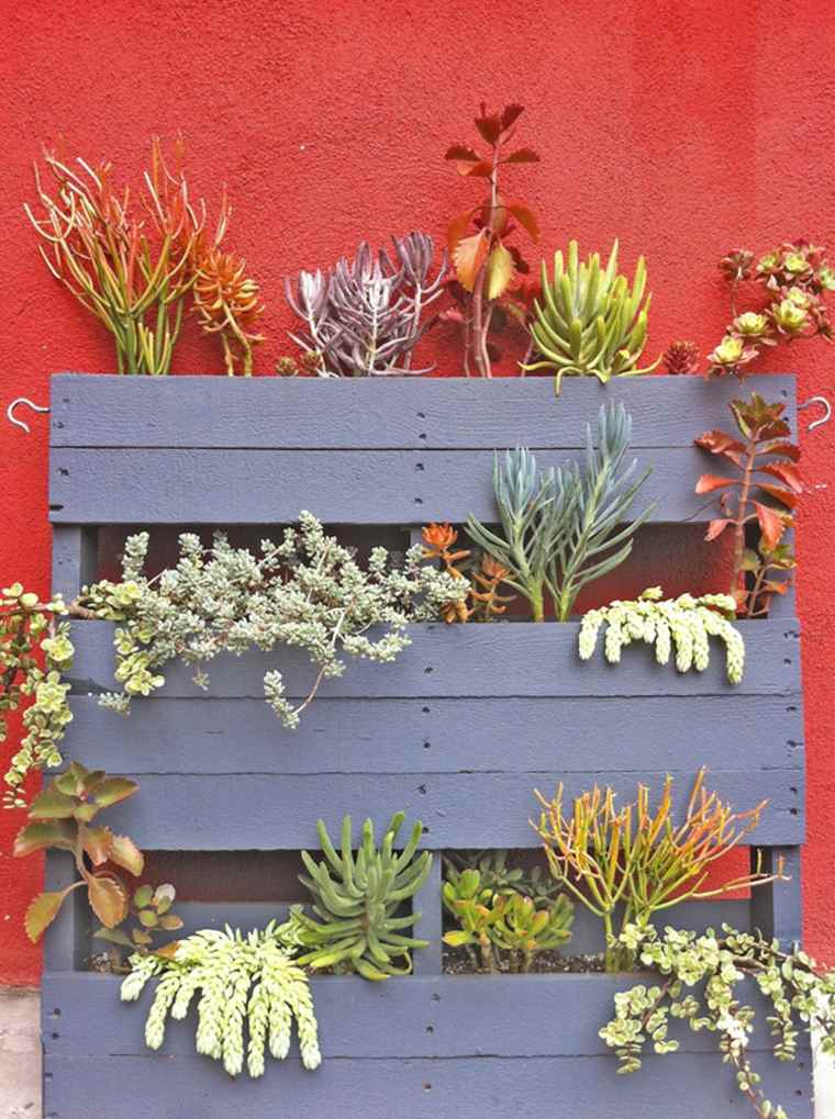 jardinière en palette bois exterieur tutoriel jardin vertical pot de fleur vertical