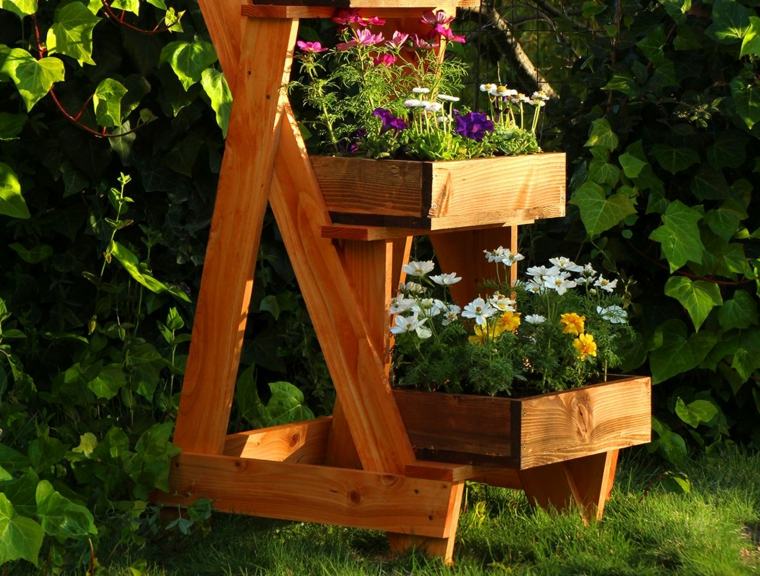 jardiniere exterieur deco petit jardin terrasse palette de bois idee bricolage