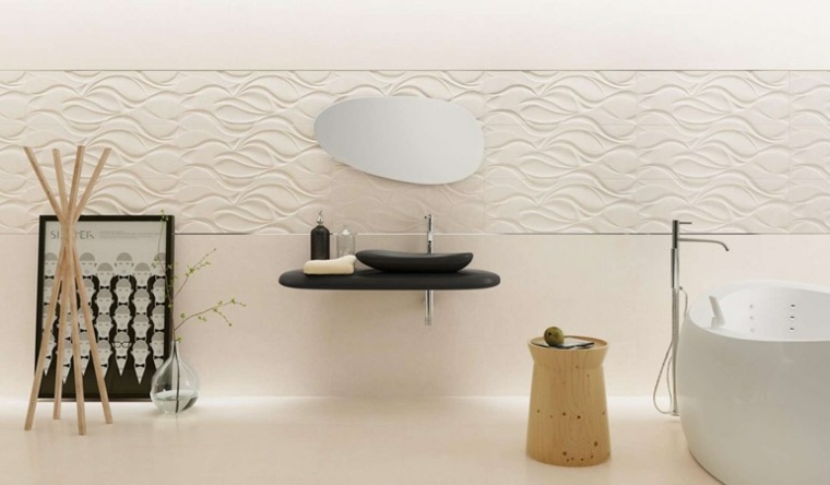 vasque en pierre naturelle salle de bain idée bois déco