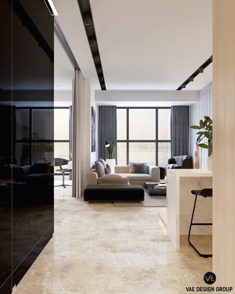 appartement idée aménager espace intérieur moderne salon