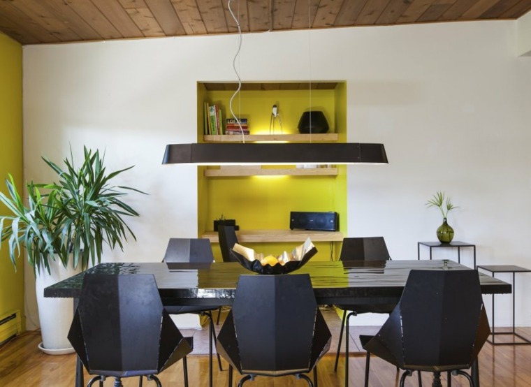 intérieur idée optimiser espace ranger intérieur étagères en bois salle à manger