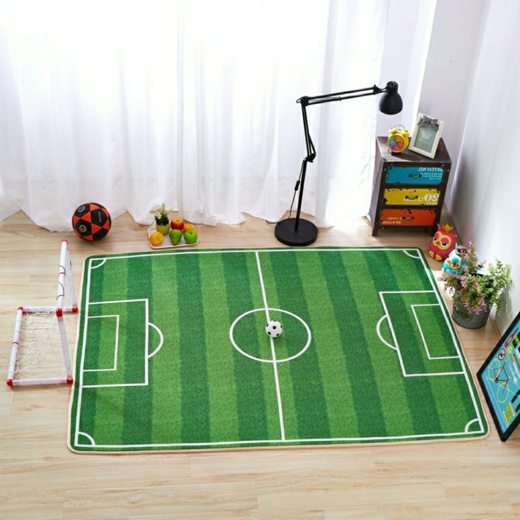 tapis pour chambre enfant terrain foot