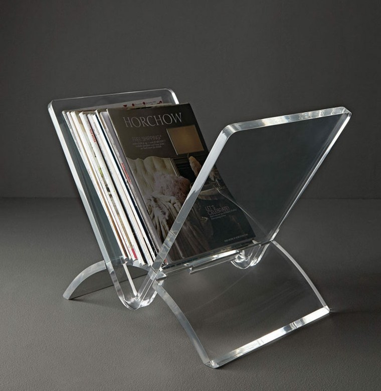 acrylique objet utile ranger magazines