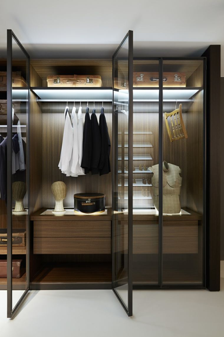 aménagement dressing armoire transparent rangement intelligent