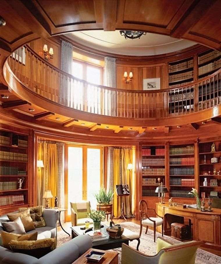 fabriquer une bibliothèque sur mesure ovale bois idee decoration salon contemporain