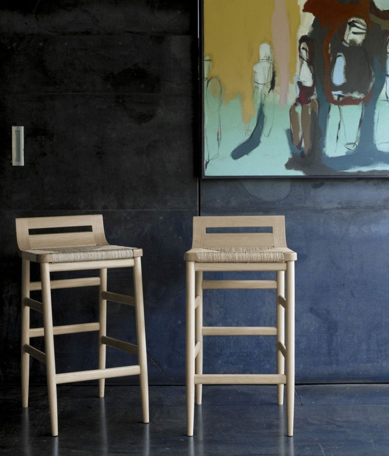 chaise haute deco cuisine cuisine bois meuble design tabouret bar ilot design