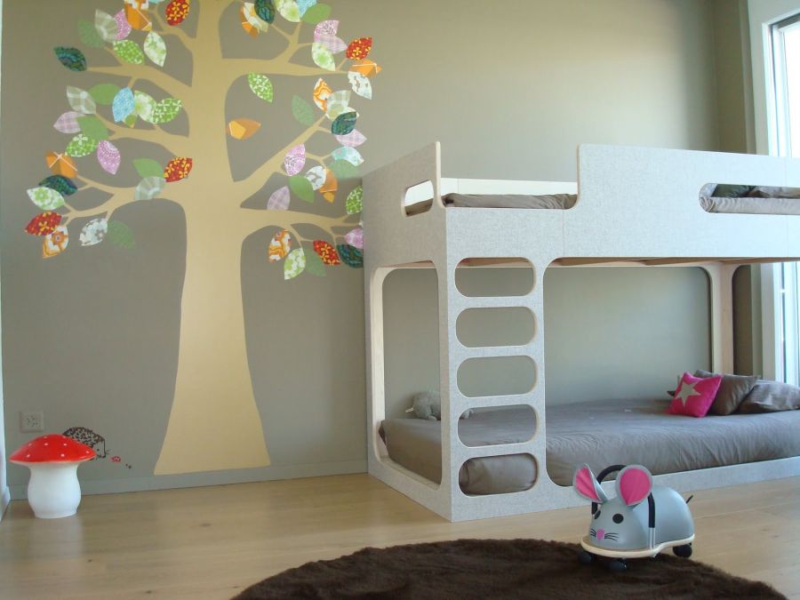 chambre enfant design unisexe arbre deco