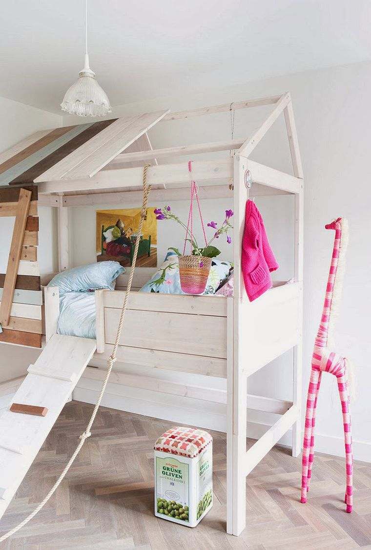 diy lit cabane enfant corde modele bricolage facile bois