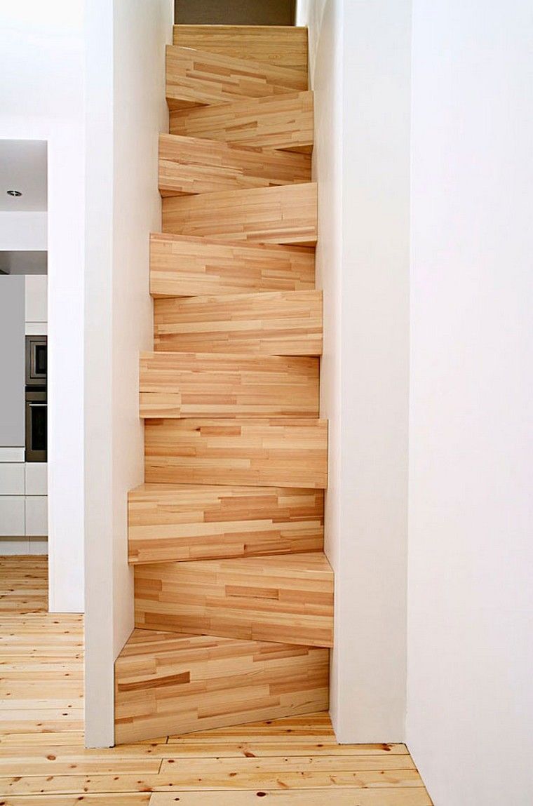 escalier bois récup idée intérieur moderne escalier moderne boîtes de pin idée