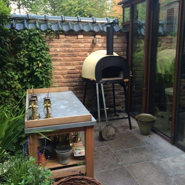 four à pizza extérieur grill cuisine coin repas exterieur amenagement jardin terrasse