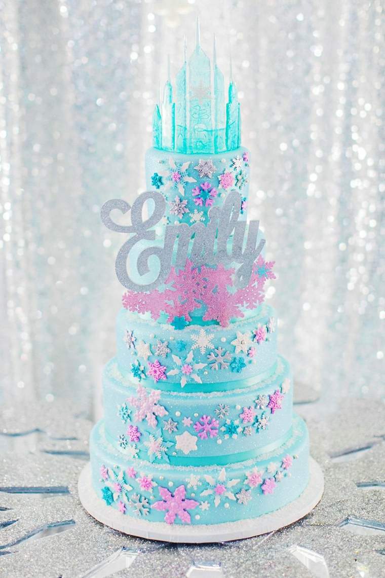 gâteau reine des neiges anniversaire magique