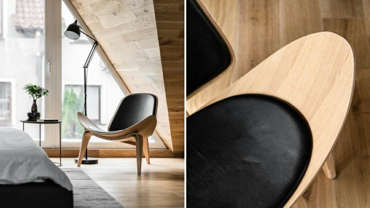 idee amenagement sous toit studio petit espace decoration bois mobilier design