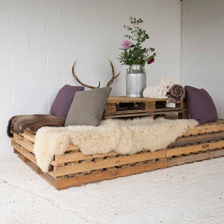 mobilier pas cher objets recup banc en palette deco bois ambiance cozy style scandinave