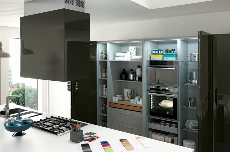 placard moderne cuisine rangements etagere meubles cuisine design