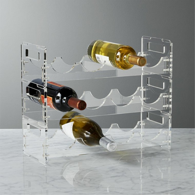 range-bouteilles objet acrylique cuisine moderne
