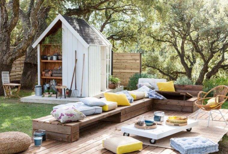 salon de jardin palette bois bricolage meubles en palette rangement exterieur terrasse