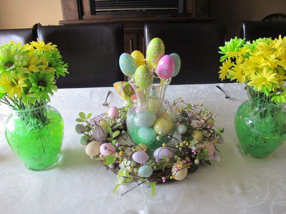 vase verre table deco maison fleurs paques