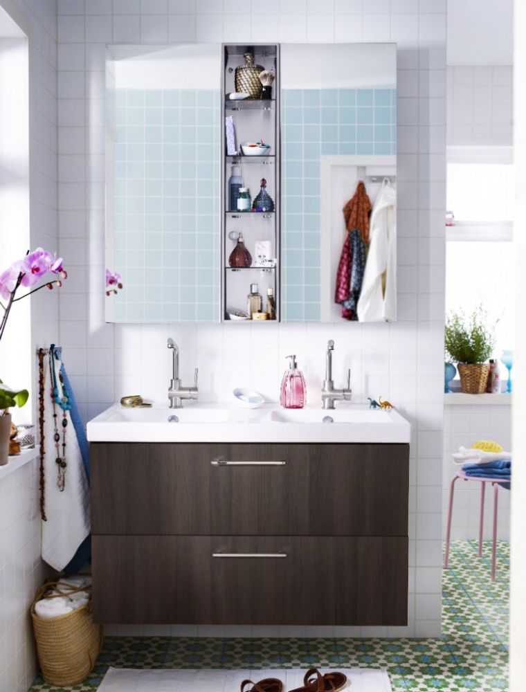 armoire miroir contemporain salle de bain ikea meuble flottant design
