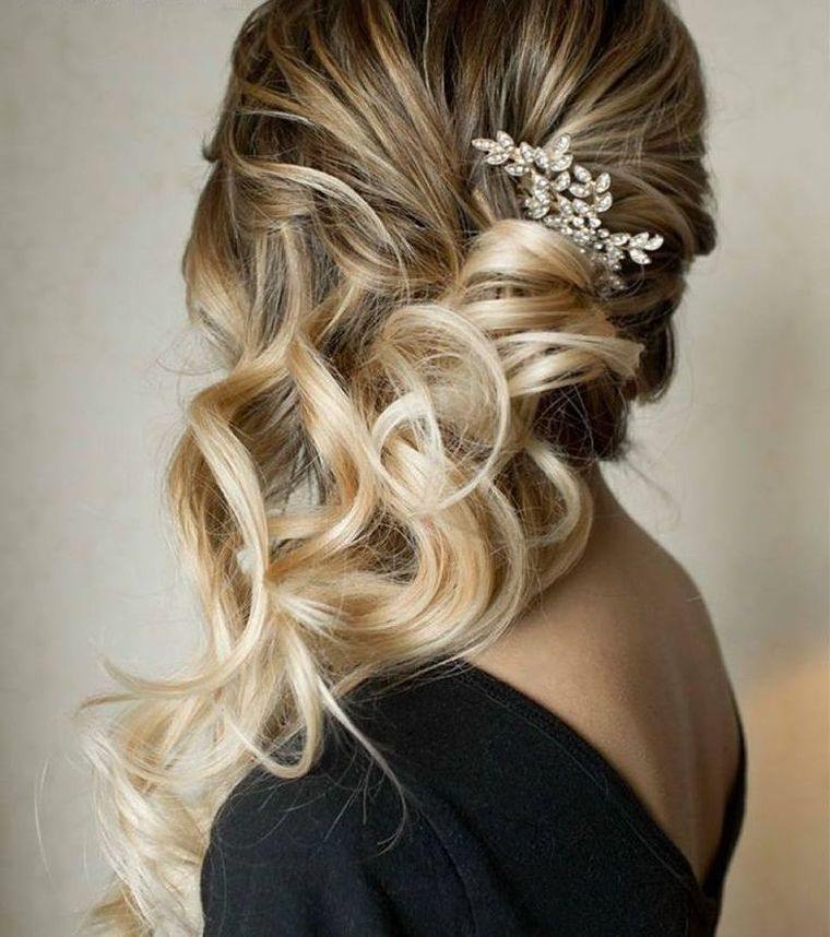 balayage ombré blonde idee coiffure mariage cheveux longs