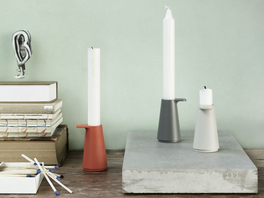 bougeoir aluminium design contemporain nordique idée intérieur déco bougies