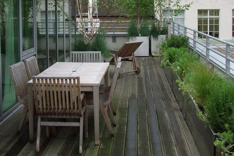 terrasse ville revêtement bois idée tendance extérieur aménager