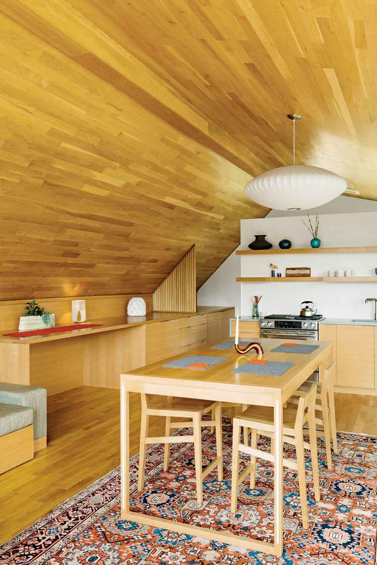idée déco cuisine bois petit appartement design salle à manger bois