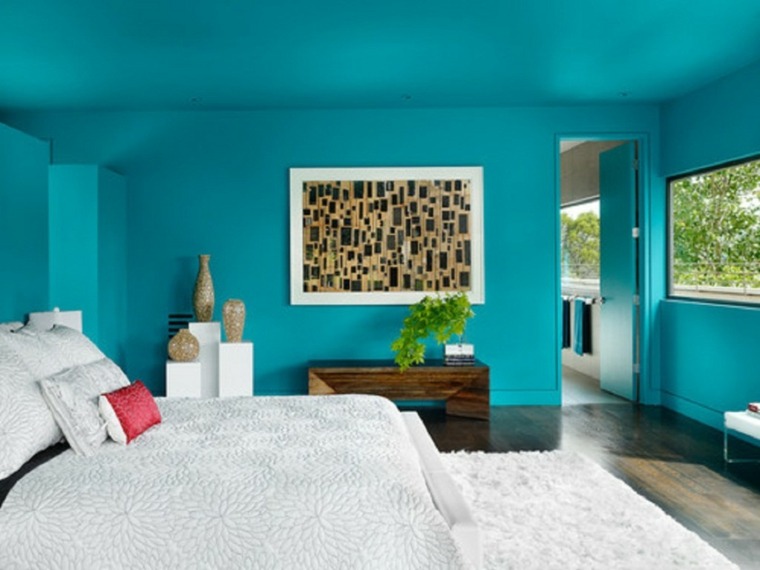 deco peinture murs intérieurs maison bleu clair