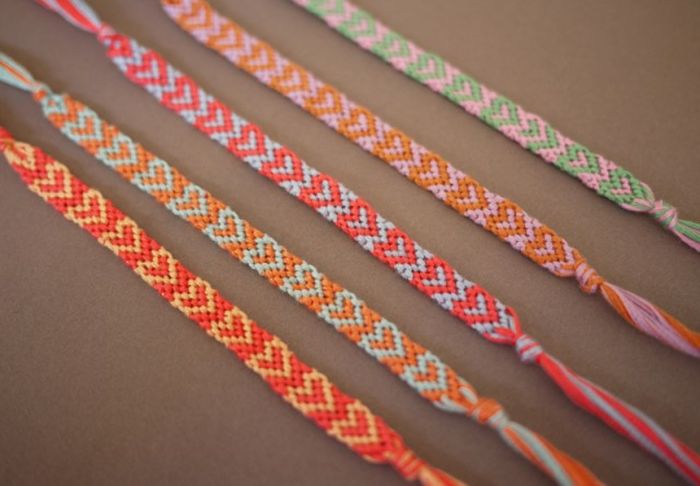chevron diy bracelet accessoire corde textile idee fabrication
