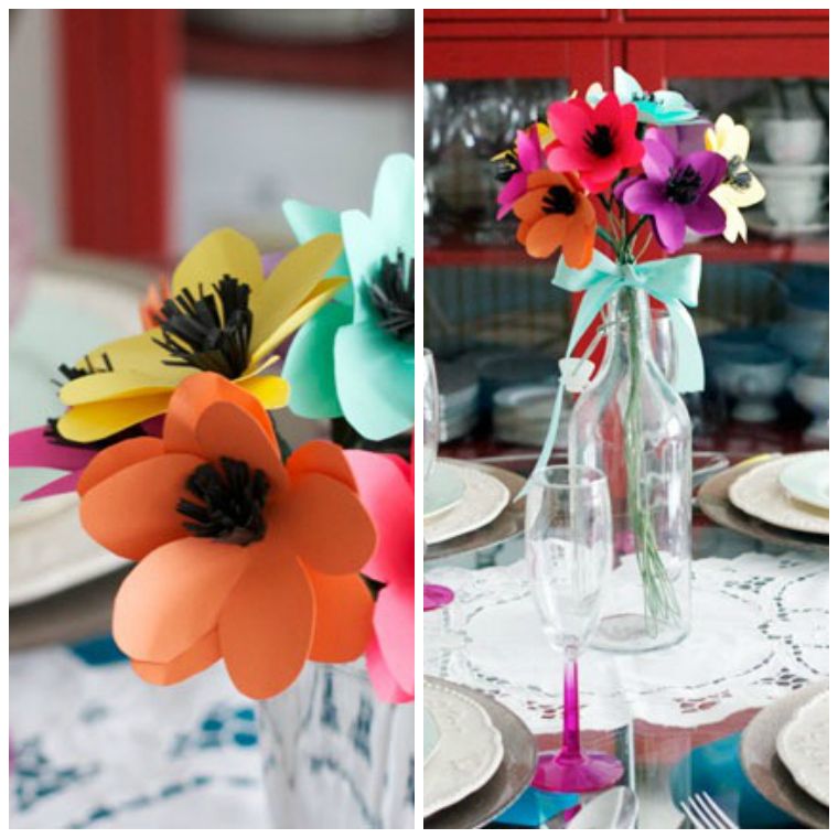 diy decoration florale idee table printemps modele origami