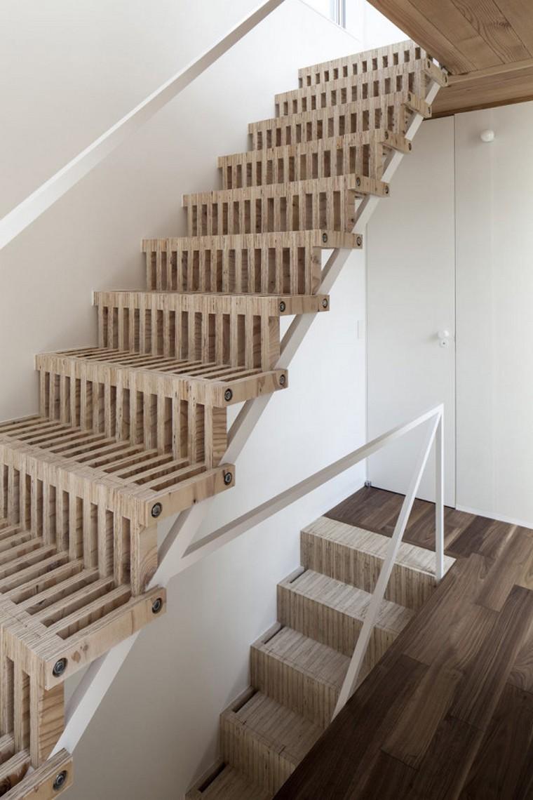 design intérieur escalier bois moderne tendance appartement idée