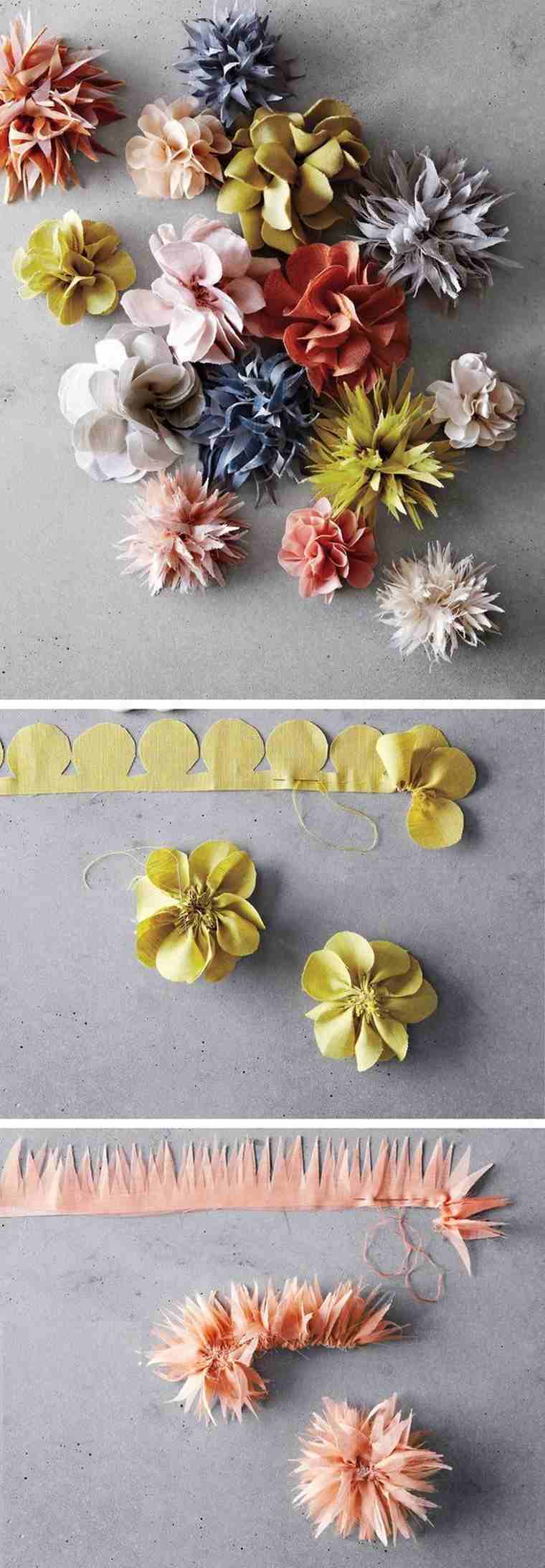 idée projet couture diy facile réaliser soi-même fleurs en tissu