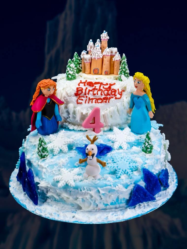 gâteau reine des neiges conte quatrième anniversaire